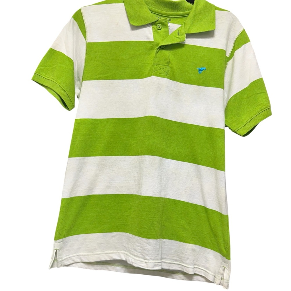 Wrangler Lime Green and White Kids Polo
